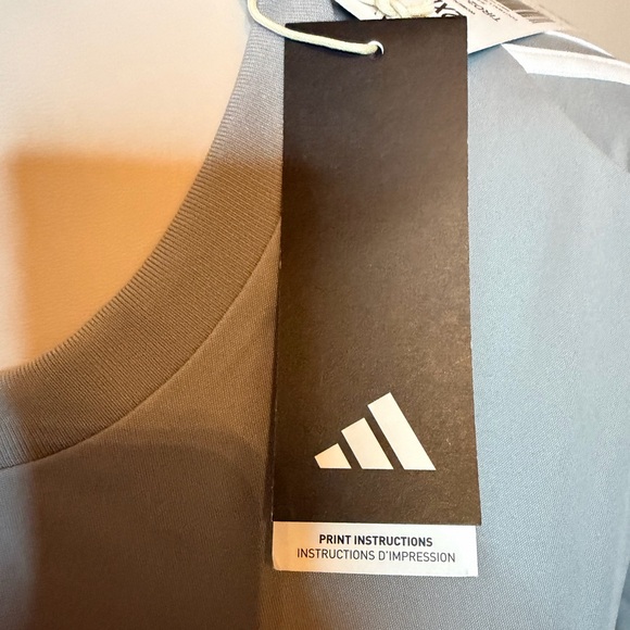 Adidas Gray and White Tiro24 Sports Tee Jersey - Picture 6 of 6